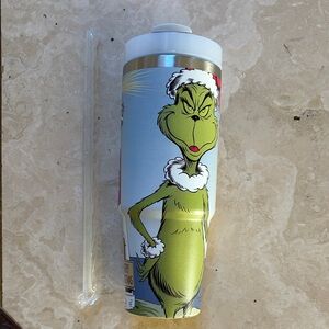 Grinch Christmas Tumbler with Straw